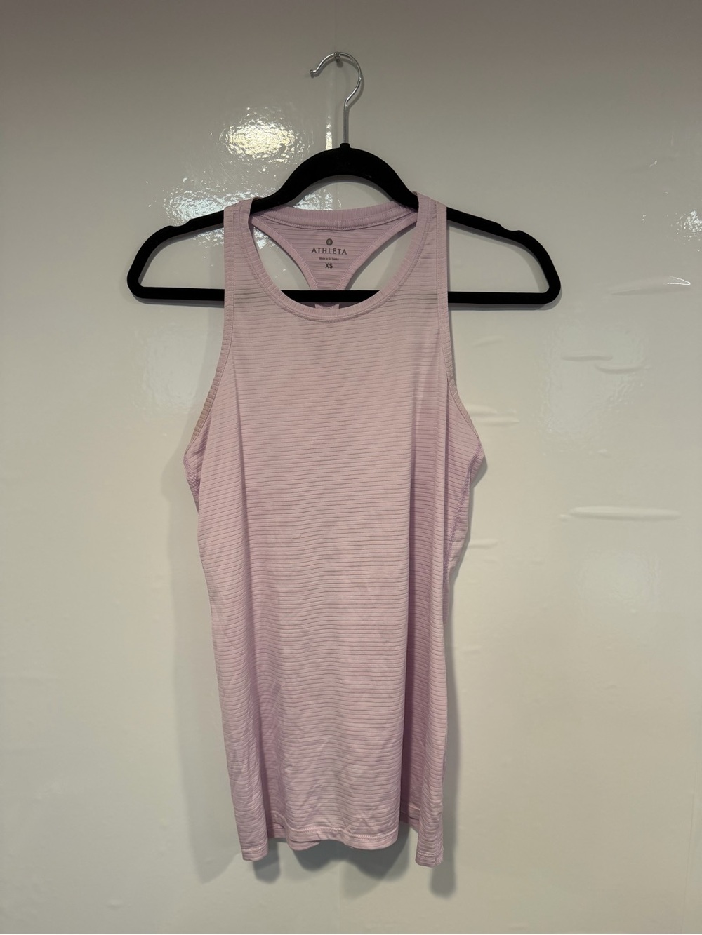 Athleta Women’s Light Pink Purple Stripe Racerback Tank Top